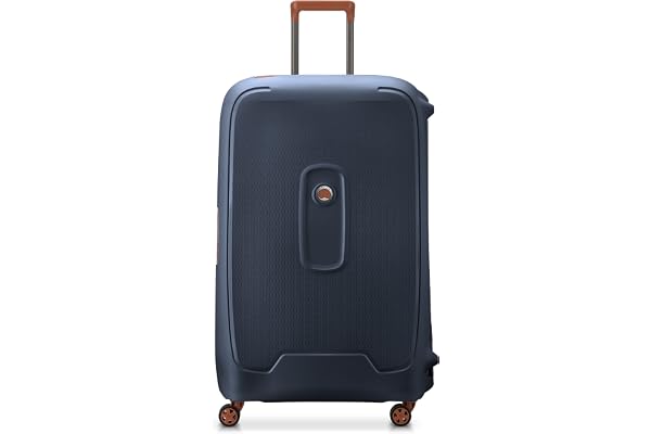 DELSEY Paris - MONCEY - Valise Grande Taille Rigide Matière Recyclée - 82x53x33 cm - 117 litres - XL - Bleu Encre