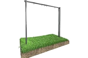 QLS Handels Schaukelgestell Davski Doppelschaukel Gerüst Nestschaukelgestell aus Stahl 260 cm, Grau