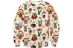 AIDEAONE Brzydki świąteczny sweter dla mężczyzn i kobiet, bluza na Boże Narodzenie, z długim rękawem, rozmiary S–XXL