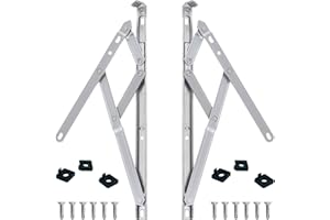 UPVCSTORE uPVC Universal Window Hinge Kit Double Glazing Friction Stay PVC 13mm 17mm Stack 12 inch Non Handed Stainless Steel