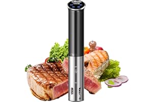 ‎WANCLE Sous Vide, Wancle Sous Vide Garer Sous Vide Stick 1100W Präzise Temperaturregelung, IPX7 Wasserdicht, Kompaktes Design, Einfache Bedienung