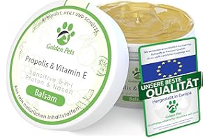 Golden Pets Paw Balm for Dogs and Cats All-Round Protection 100% Natural - Paw Ointment, Paw Care, Paw Protection - Nose Balm with Propolis & Vitamin E