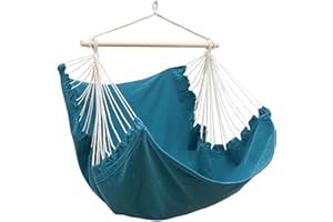 AMANKA XL Fotel wiszący 155x125 cm – Fotel hamakowy dla 1 osoby – Do ogrodu i domu – Bez stojaka – Wygodny fotel wiszący na balkon lub taras