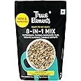 True Elements 8 in 1 Mix Seeds 125g - Seeds for Eating | Diet Snacks | Seeds Mix for Eating | Roasted Seeds - Watermelon, Pumpkin, Sunflower, Flax, Sesame and Almonds, Cashews, Soynuts