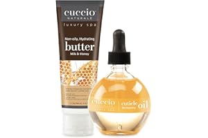 Cuccio Huile essentielle d'hydratation au lait et au miel - 73 ml d'huile pour cuticules et beurre de 113,4 g
