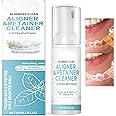 Retainer Cleaner & Aligner Foam - Clear Solution for Mouth Guards, Whitening & Cleaning, Includes 60ml Cleaning Foam. Ideal for Teeth Alignment