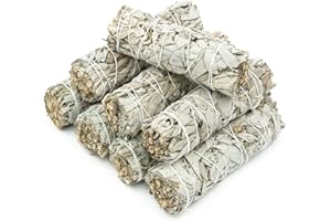 MUT22 8 Salvia Bianca Sacra da Bruciare - Erba di Purificazione e Armonia, Salvia Apiana 100% Naturale, Ideale per la Pulizia Spirituale e i Rituali Energetici