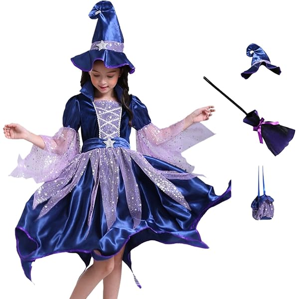 Generisch Hexenkostüm Kinder Halloween Kostüm Mä Produktbild-Vorschau 5