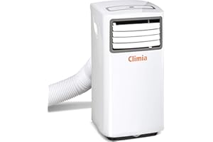 Climia CMK 2600 mobiles Klimagerät mit ökologischem Kühlmittel, 3-in-1 Klimaanlage – Aircondition, Ventilator und Luftentfeuchter