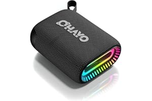 OHAYO Bluetooth Lautsprecher Mini Bluetooth Box mit RGB Licht, Kleine Musikbox mit Bluetooth 5.3, 24H Akku, IPX7 Wasserdicht, Outdoor Lautsprecher für iPhone, Draußen, Party, Schwarz
