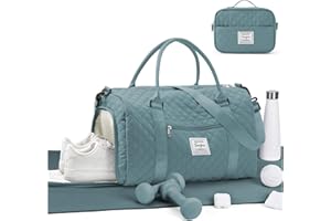 HYC00 Bolsa de Gimnasia Womens Mens con Compartimento de Zapatos y Pocket Wet,Bolsa Travel Duffel para avión,Sport Gym Tote Bags,Weekend Bolsa pernocte Llevar en Bolsa Hospital Holdalls