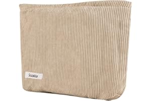 HMCEY Kosmetiktasche Damen Multifunktionaler Kosmetiktäschchen Reise Makeup Tasche Portable Aesthetic Bag Kulturbeutel Schminktasche Taschen Organizer für Handtasche für Reisen,Alltag-Aprikosenfarbe