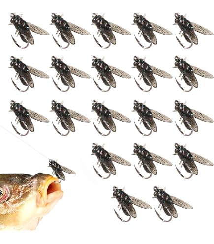 Leurres De Pêche à La Mouche - 20 Pièces En Forme D'abeille, Réalistes - Pour Mer, Rivière, Lac - Brochet, Truite, Thon