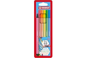 ‎STABILO STABILO - Premium-Filzstift - Pen 68-6er Pack - 6 Neonfarben