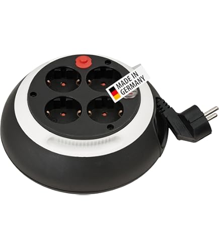 Brennenstuhl Vario Line mini-kabelhaspel met 4 contacten