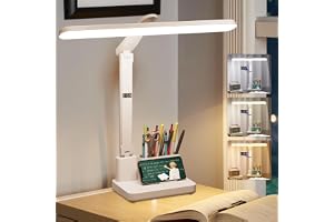 LED Desk Lamp,Necomi Pen Holder and Phone Stand,360°Flexible,Touch Control,Desk Light for Desktop,Eye-Caring,Table Lamp For Computer/Desktop,Study Lamp for Study Bedroom and Offic