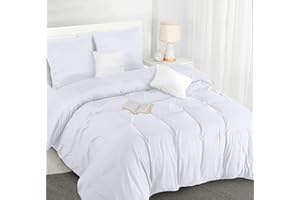 Utopia Bedding Copripiumino Matrimoniale 240x220 - Microfibra Copripiumino 240x220cm + Federe 65x65cm - Bianco