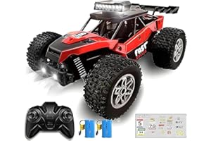 KINSAM Samochód zdalnie sterowany RC z 2 bateriami, samochody zdalnie sterowane dla dzieci 60 Min Play, 20 km/H Pełna proporcjonalna przepustnica, 6-16 lat, prezenty świąteczne urodziny [Ulepszony