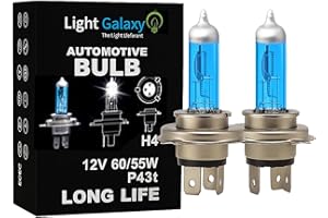 ‎LIGHT GALAXY ... IHR LICHTLIEFERANT Light Galaxy ... Ihr Lichtlieferant H4 12V 60/55W P43t Superhelle Halogen Scheinwerferlampen Abblendlicht Fernlicht Auto Motorrad 2er Set