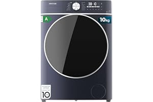 Cecotec Lavadora Secadora de 10Kg + 6Kg Carga Frontal Bolero Wash&Dry 10680 Inverter Ice Blue A. 1400RPM, 16 Programas, Motor Inverter Plus, Bajo Consumo, Vapor, OnSmart, Goma Antibacteriana
