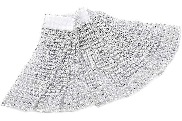 Yosoo Ronds de Serviette Table Porte-Serviettes Bague Diamant Ruban d'enroulement avec Fermeture déco pour Noël fête Mariage (50pcs Argent)