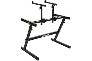 Quik-Lok Z/726 Double Tier Height Adjustable Z-Style Keyboard Stand