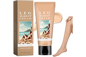 MUIEFE Trucco per Gambe Impermeabile Senza Trasferimento, Crema Colorata Gambe, Fondotinta Corpo Lunga Durata, Crema Copertura Per Tatuaggi e Cicatrici su Gambe e Corpo (Marrone Scuro)