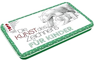 Frech Die Kunst des Zeichnens für Kinder Zeichenmaterial mit Metalldose: Das Zeichenset für kleine Künstler: 3 Bleistifte (H, HB, 2B), Radiergummi, Spitzer in Designdose (19 x 11,5 x 1,9 cm)