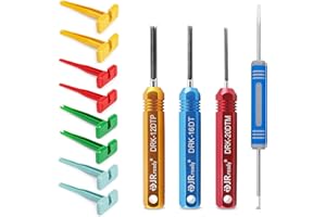 ‎JRREADY JRready ST5231-08 Deutsch Stecknadel Auspinwerkzeug Kit Für 12# 16# 20# Solide & Gestanzte Kontakte 10-22 AWG Entriegelungswerkzeug kfz Stecker Für Deutsch DT, DTM, DTP, HD Series Steckverbinder 12PCS