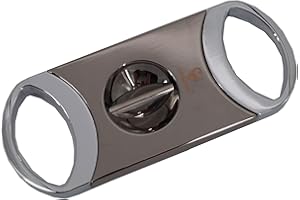 GERMANUS Cygara V-Cutter wycinarka z wycięciem w kształcie litery V, srebrno-szara