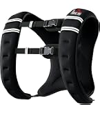 DH FitLife Gilet lesté 10KG/20KG/30KG pour la musculation, Weighted Vest, Veste lestée Ajustable, Entraînement à la force et l'endurance, pour course à pied, pompes,tractions (Noir-10KG