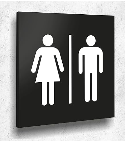 Türschild WC Aus Aluverbund – Schwarz Matt, 14x14 Cm, Wetterfest & Mit Klebepunkten, Made In Germany
