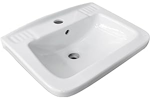 LAVABO A PARETE QUADRO Sanitari Bagno Ceramica LINPHA 40x50 Lavandino Bianco