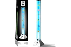 Aspect Sensory Lights Bubble Fish LED Colour Changing LED Light Bubble Fish Mood Lamp with Sturdy Base - Artificial Jellyfish Sensory Lamp for Home, Christmas Gifts- (90 cm, Silver)