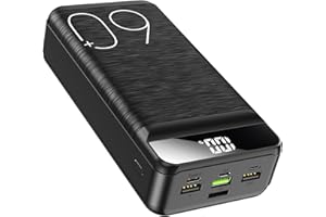 BOGSETH Power Bank 60,000 mAh 22.5 W Quick Charge Portable Charger USB-C Fast Charge with 4 Outputs & 3 Inputs LED Display Huge Capacity External Battery for Most Electronics on the Market