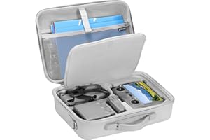 FPVtosky Torba do DJI Mini 5 Pro, przenośna torba podróżna z twardą obudową do DJI Mini 5 Pro Fly More Combo, torba do przechowywania ze skóry PU do RC 2 kontrolerów akcesoria do dronów [TYLKO torba]