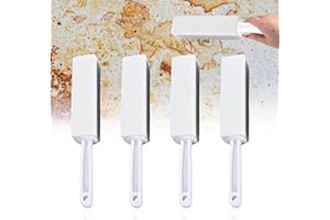 QESSUVNC Everdrop - Set di 4 spazzole per la pulizia della pietra pomice, per la pulizia, per la pulizia della pietra, per la cucina, per il forno (bianco, per 4 pezzi)