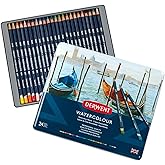 Derwent Watercolour Series Reconstructible Dry Pen Set - 24 Colors Metal Box