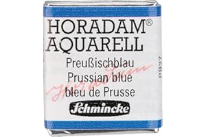Schmincke – HORADAM® AQUARELL - feinste Künstler-Aquarellfarben, 492 Preußischblau, 14 492 044, 1/2 Näpfchen