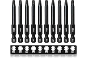 CYLBAQ Square Head Screwdriver Bits, 10pcs SQ2 Square Drive Bit Set 60mm Premium S2 Steel 1/4” Hex Shank Magnetic Security Electric Screw Driver Drill Bit for Power Drills Impact Drivers