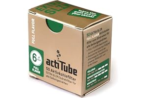 ACTITUBE (TUNE) actiTube Extra Slim Activated Carbon Filters 6mm Diameter 50 Filters per Pack 4 Packs (200 Filters)