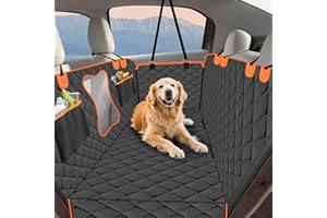 Vortix Wodoodporny Koc Dla Psa Na Tylne Siedzenie Samochodu – Najlepszy Towarzysz Podróży, Całkowicie Zamknięty, Chroni Przed Poślizgiem, Włosy, Zadrapania i Plamy, Mniej Czyszczenia Samochodu