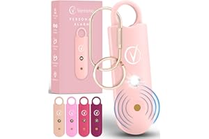 Vantamo Alarma Personal para Mujeres 130dB con Doble Altavoz, Luz Estroboscópica Potente e Indicador De Batería Baja, Llaveros Dispositivo de Autodefensa Personal Compacto