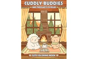 Cuddly Buddies and Their Ways to Relax: A Cute Coloring Book That Brings Smiles to Adults and Kids, Featuring Lovely Animals in Relaxing Activities (Bold and Easy, Large Print Book)