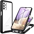 CENHUFO for Samsung Galaxy A32 5G Case Built-in Screen Protector Military Grade Shockproof Clear Cover 360° Full Body Protective Rugged Bumper Phone Case for Samsung Galaxy A32 5G 6.5 inch-Black