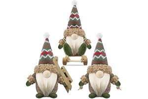 Gehydy Gnomo Navidad Decoración Juego de 3 Decoracion Navidad Nomos Duende Peluche Adornos Navideños Christmas Decorations para Hogar Casa