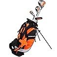 Remarkable Right Handed Junior Golf Club Set for Age 3 to 5 ( Height 3' to 3'8" ) Set Includes: Driver (15" ), Hybrid Wood (25*), #7 Iron, Putter, Bonus Stand Bag & 2 Headcovers