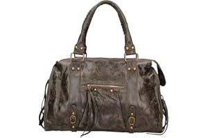 Gave Lux damska torba na ramię z prawdziwej zamszowej skóry Produkt wykonany ręcznie. GLX220609023FBG. Wyprodukowano we Włoszech. Lekka skóra 41 x 28 x 13 cm.