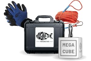 Magnetfiske – magnetfiskeset – block 2700 kg MEGACUBE bergmagnet – magnetfiskpaket med rep och handskar – 360 fiskemagneter f