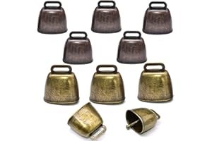 STREEHERJJKEA1 10 Campana di rame al pascolo，campanelle per animali， Cavallo di mucca Pecore Pascolo Campane di rame，campane per animali domestici，campane anti-smarrimento